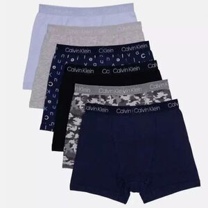 Calvin Klein Boys' 6 Pack Boxer Briefs L